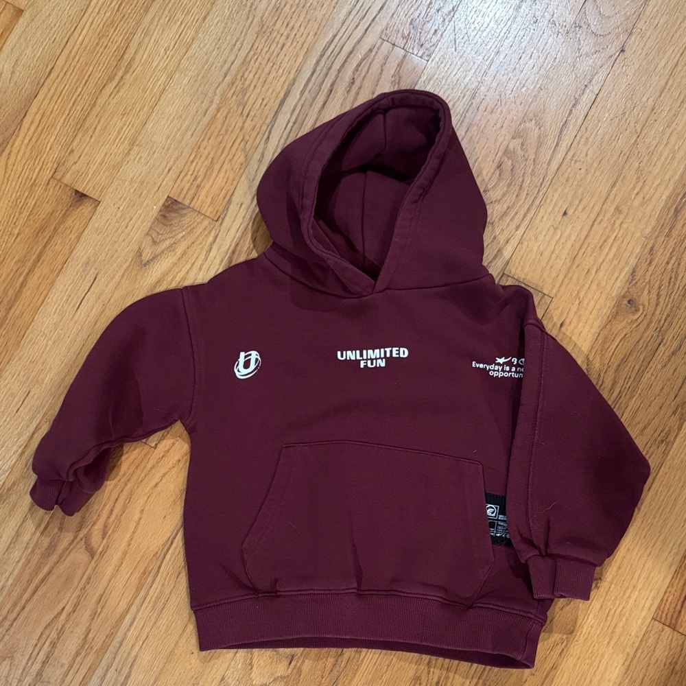 Zara Kids Burgundy Hoodie